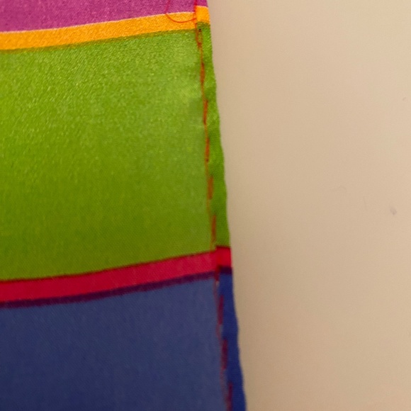 Vintage Liz Claibourne Bright Stripe Scarf, X2 - $25 each - Picture 3 of 5